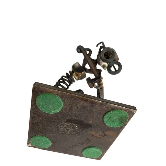Welded Golf Art Sculpture Putt Putt Signed Christmas Gift Man Cave Scrap Metal - Picture 11 of 13